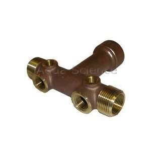  Brass Tee for Pressure Tank Installations   1 in FPT 