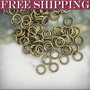 800 FREE SHIP fashion Iron Round Antique Brass Open Jump Rings 