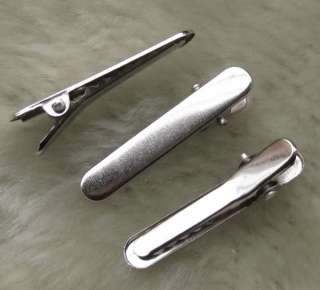35x6mm Silver Flat metal hair alligator clip F136 50pcs  