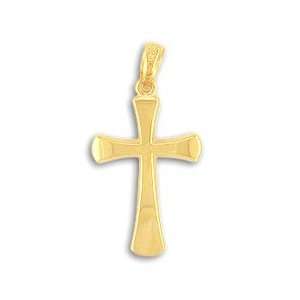  14kt Yellow Gold Small Polished Cross Gold and Diamond 