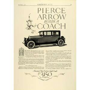  1925 Ad Pierce Arrow Motor Car Co Buffalo NY Coach Vintage 
