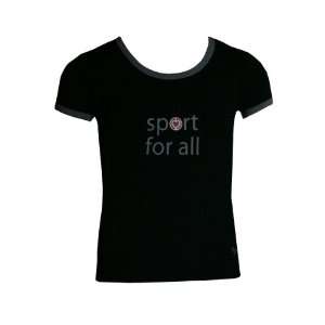  Women Red Heart Sport Shirt 8564 Size L (Black Color 