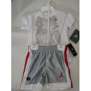 Nike Jordan Boy Infants T Shirt and Short Sport Pants 12 Months White 