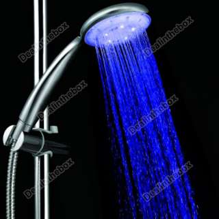 LED Light Wall Mount Showers Head Water Bathroom RGB Three Colors A1 