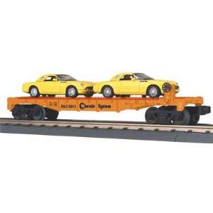  MTH 30 76055 Chessie Flatcar w/(2) Ford Thunderbirds LN 