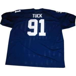 Justin Tuck Authentic Giants Blue Home Jersey uns 