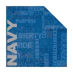   Sided Cardstock 12X12 Navy MRSS 006; 25 Items/Order