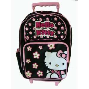 Sanrio Hello Kitty Luggage   Black Hello Kitty Rolling Backpack 
