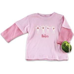    The Beatles Toddler Long Sleeve T shirt 18 Months Help Pink Baby