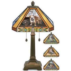  Bulldog Stained Glass Lamp by Rick Garland