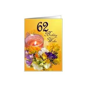  62nd Happy Birthday Wishes   Freesias Card Toys & Games