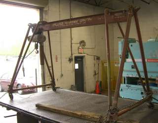 Wallace 2 Ton Adjustable Gantry Crane Electric Hoist  