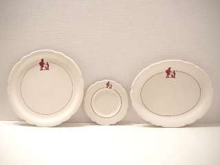   Wallace Restaurant China Platter Plates HoJo Pie Man & Dog 3 Pcs