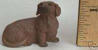 Miniature Dachshund Red Figurine Collectible Resin  