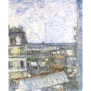   Vincent Van Gogh   24 x 30 inches   View of Paris from Vincents Room