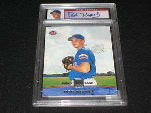 BOB KEPPEL UNCIRCULATED METS ROOKIE & AUTO TOPPS PSA 8  