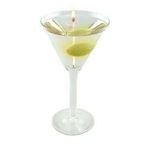  Classic Martini Gel Candle with Olive