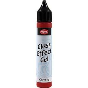 Viva Decor 25ml Glass Effect Gel, Carmine Arts, Crafts 