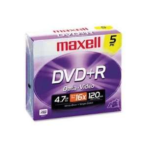 com Maxell DVD R Discs 4.7GB 16x With Jewel Cases Silver 5/Pack High 