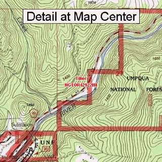  USGS Topographic Quadrangle Map   Tiller, Oregon (Folded 