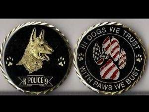 Working Dog K9 Handler Military Challenge Coin POLICE S  