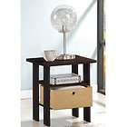 Design End Table Bedroom Night Stand Easy Assembly, Espresso Finish 
