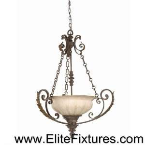 Triarch Lighting 29273 Four Light Gold Up Pendant Roman Bronze With 