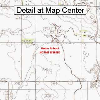  USGS Topographic Quadrangle Map   Union School, Montana 