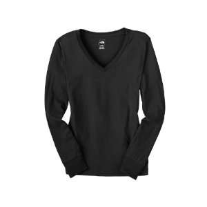 The North Face Womens L/S Sueded V Neck Shirt Black  