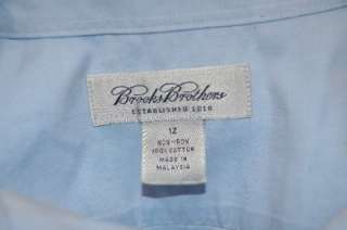 BROOKS BROTHERS PALE BLUE NO IRON LONG SLEEVE BUTTON DOWN DRESS SHIRT 