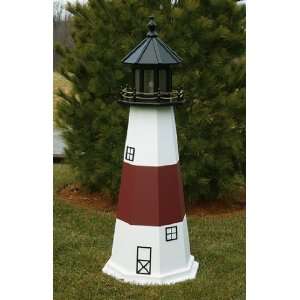  5 Foot Wooden Montauk Painted Wooden Lighthouse 
