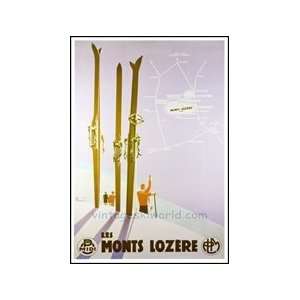  Mont Lozere Ski Poster