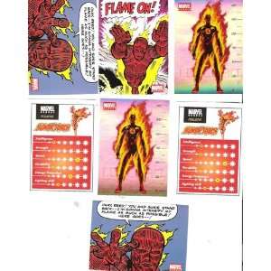  Marvel Heroes Collectible Sticker Lot of 7 Human Torch 