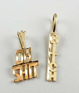 14KT Yellow Gold Oh S** & B*** Michael Anthony Charms  1.3g  