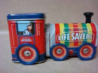   Candy 5 Flavors Tin Train Life Saver Container Nabisco Box  