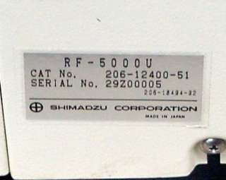 Shimadzu Spectrophotometer DR 15 RF 5000u  