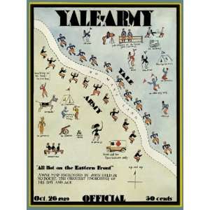   Program Cover Art   YALE (H) VS ARMY 1929 AT YALE