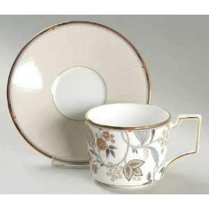 Wedgwood Pashmina Flat Cup & Saucer Set, Fine China 