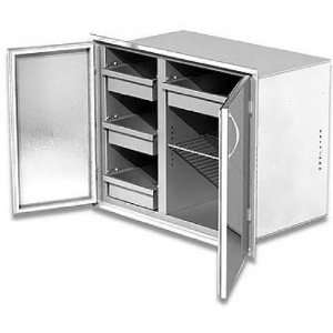  Alfresco Stainless Steel Sealed Dry Storage Pantry with 2 