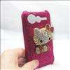 Bling Red hello kitty RED back Case Cover For HTC Incredible S  