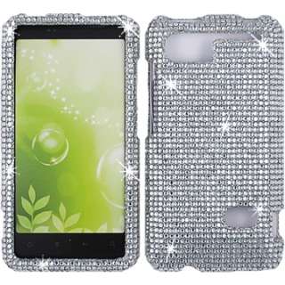 WHITE CRYSTAL DIAMOND BLING HARD CASE COVER FOR HTC HOLIDAY VIVID 