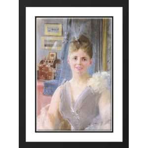 Zorn, Anders 19x24 Framed and Double Matted Portrait Of Edith Palgrave 