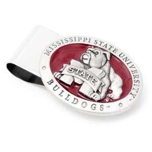  Pewter Mississippi State Bulldogs NCAA Logo Money Clip 