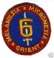 WWII US Marines Military Patch Melanesia Micronesia Orient 6th 