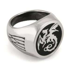  Wyverex Dragon Alchemy Gothic Signet Ring size 10 Jewelry