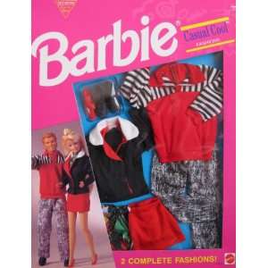 Barbie & Ken Casual Cool Fashions   2 Complete Fashions Easy To Dress 