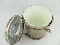 Vintage Lined Silver Plate Ice Bucket Silverplate  