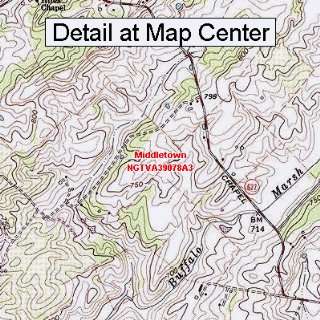 USGS Topographic Quadrangle Map   Middletown, Virginia (Folded 