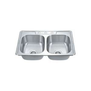   Drop In Double Bowl Kitchen Sink MS 560 820A D