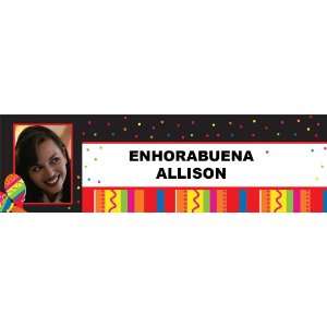  Lively Fiesta Personalized Photo Banner Standard 18 x 61 
